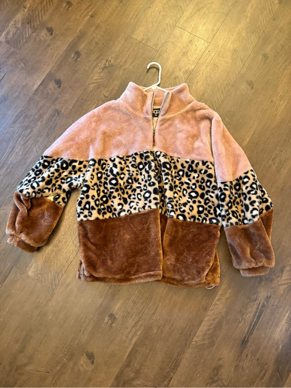 UGG Blush Pink Plush Zip-Up Jacket